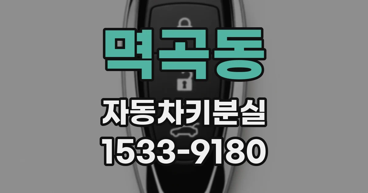 멱곡동 자동차키분실
