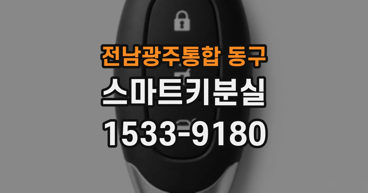 전남광주통합 동구 스마트키분실