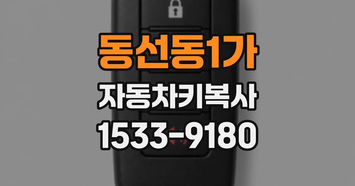동선동1가 자동차키복사