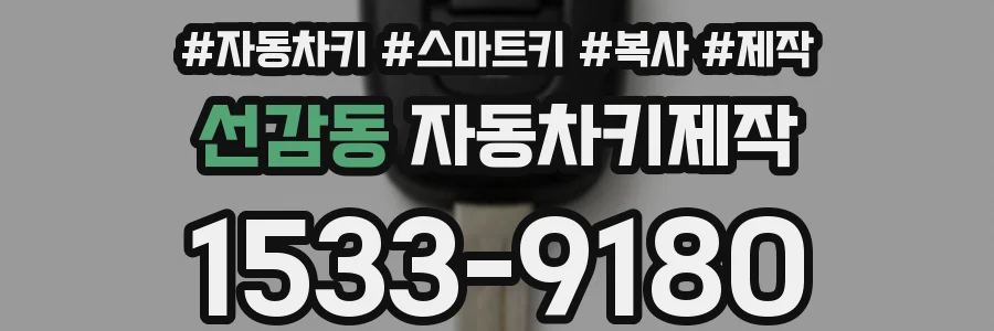 선감동 자동차키제작