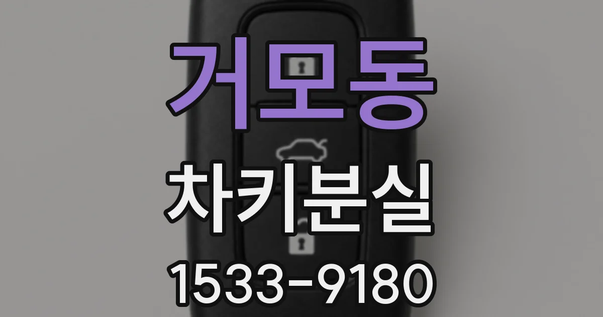 거모동 차키분실