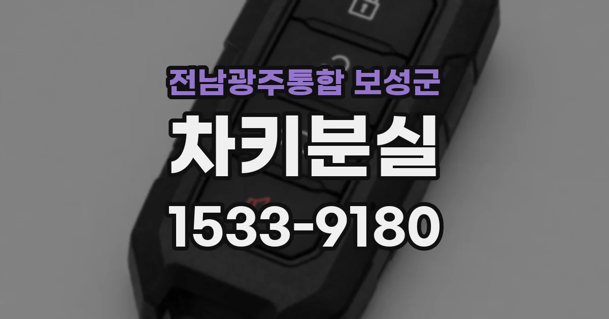 전남광주통합 보성군 차키분실