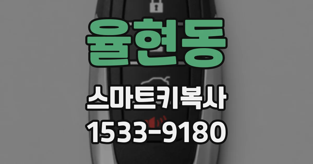 율현동 스마트키복사