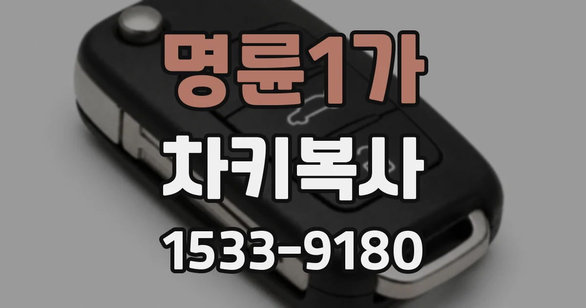 명륜1가 차키복사