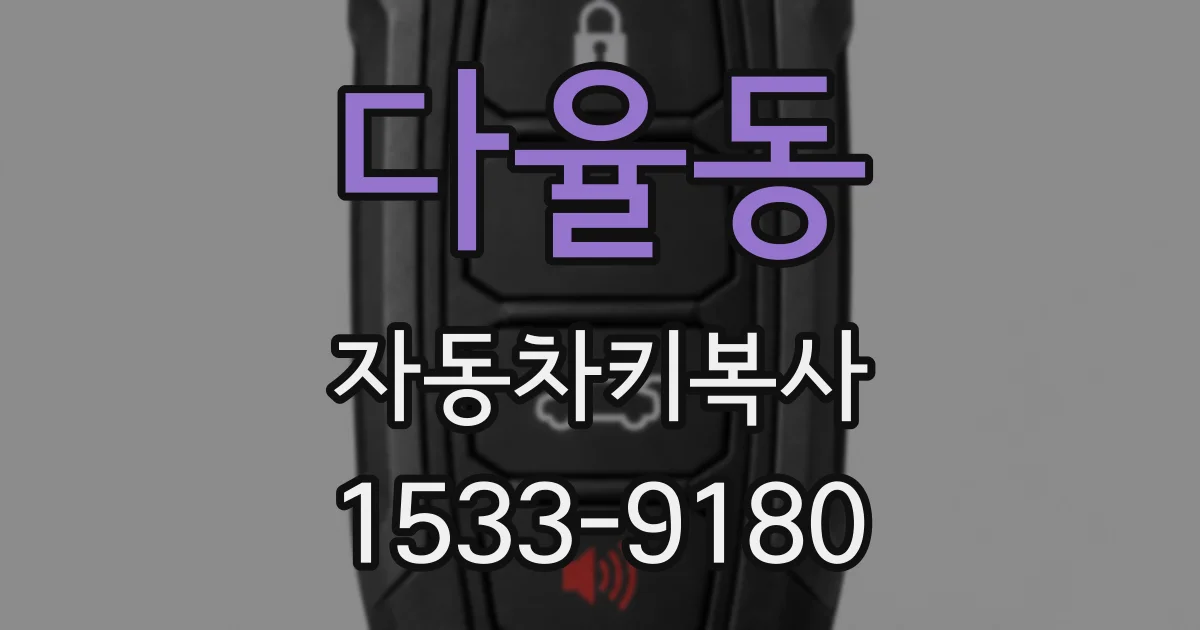 다율동 자동차키복사