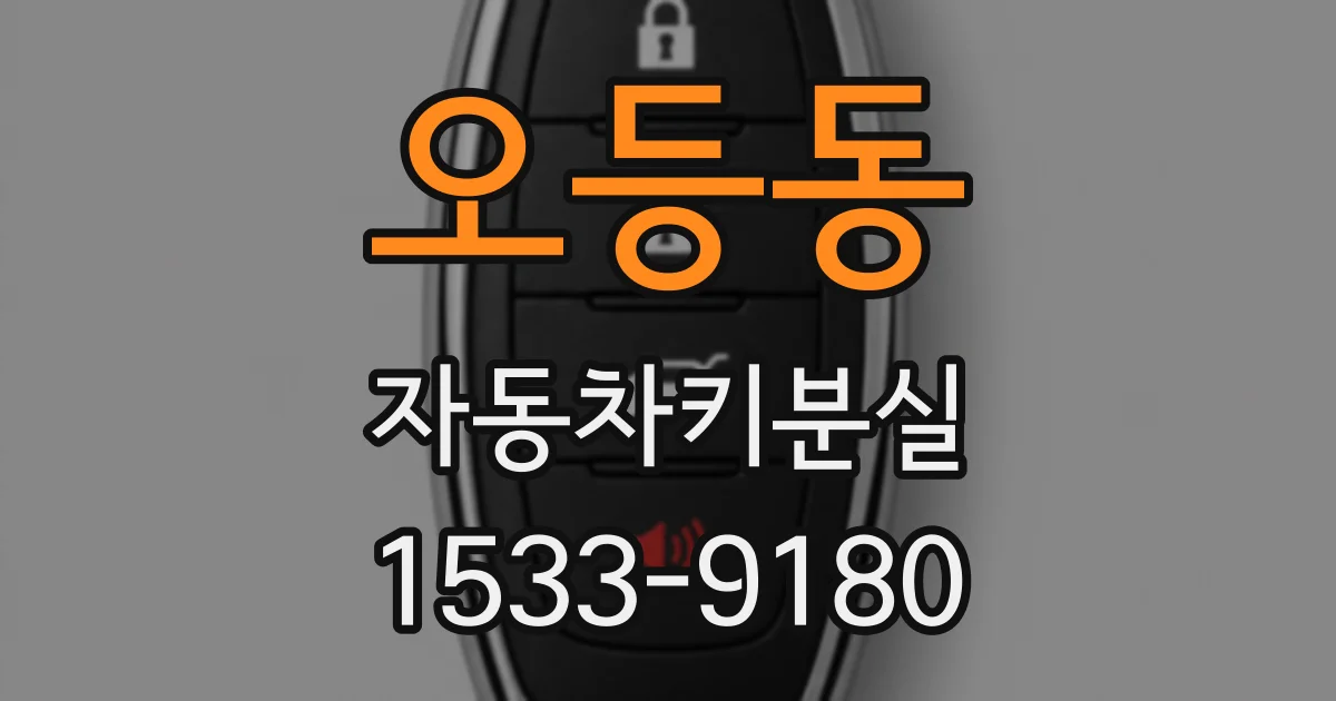 오등동 자동차키분실