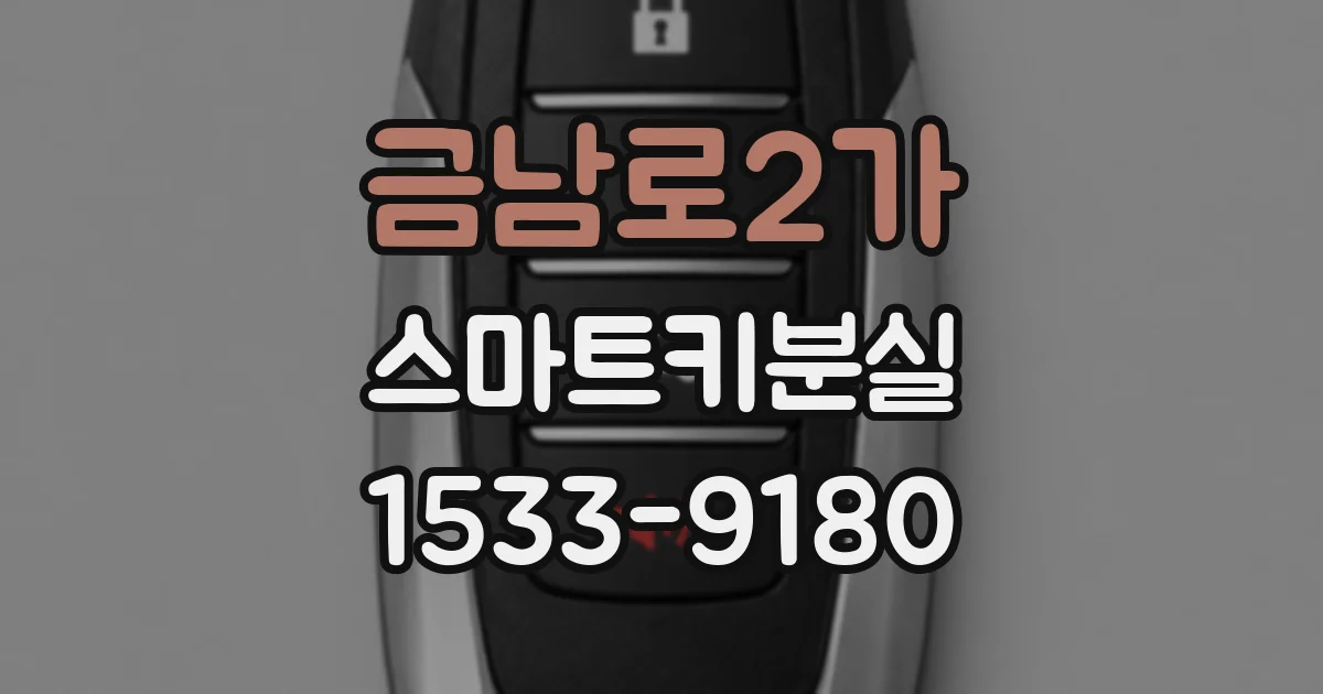 금남로2가 스마트키분실