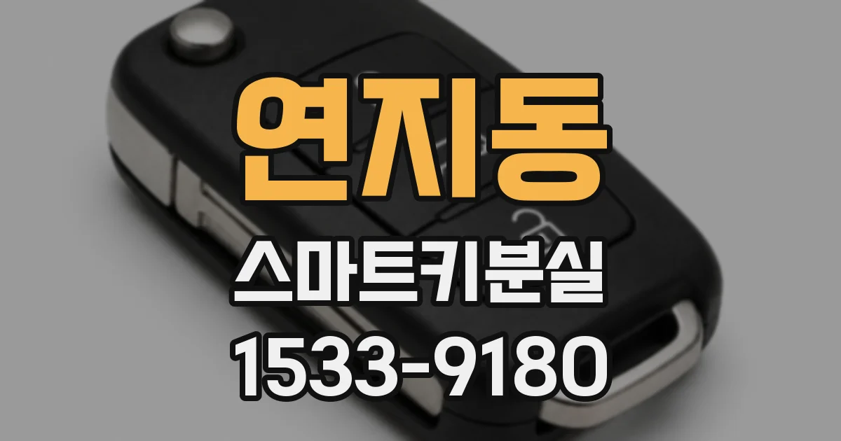 연지동 스마트키분실