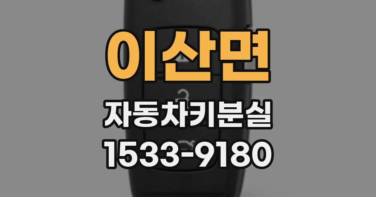 이산면 자동차키분실