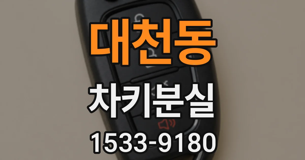 대천동 차키분실