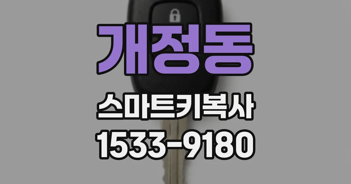 개정동 스마트키복사