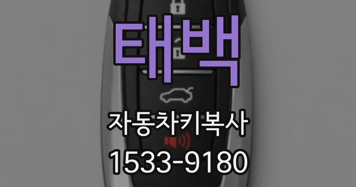 태백 자동차키복사