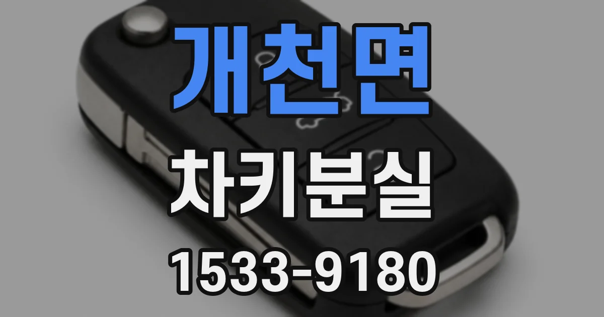 개천면 차키분실