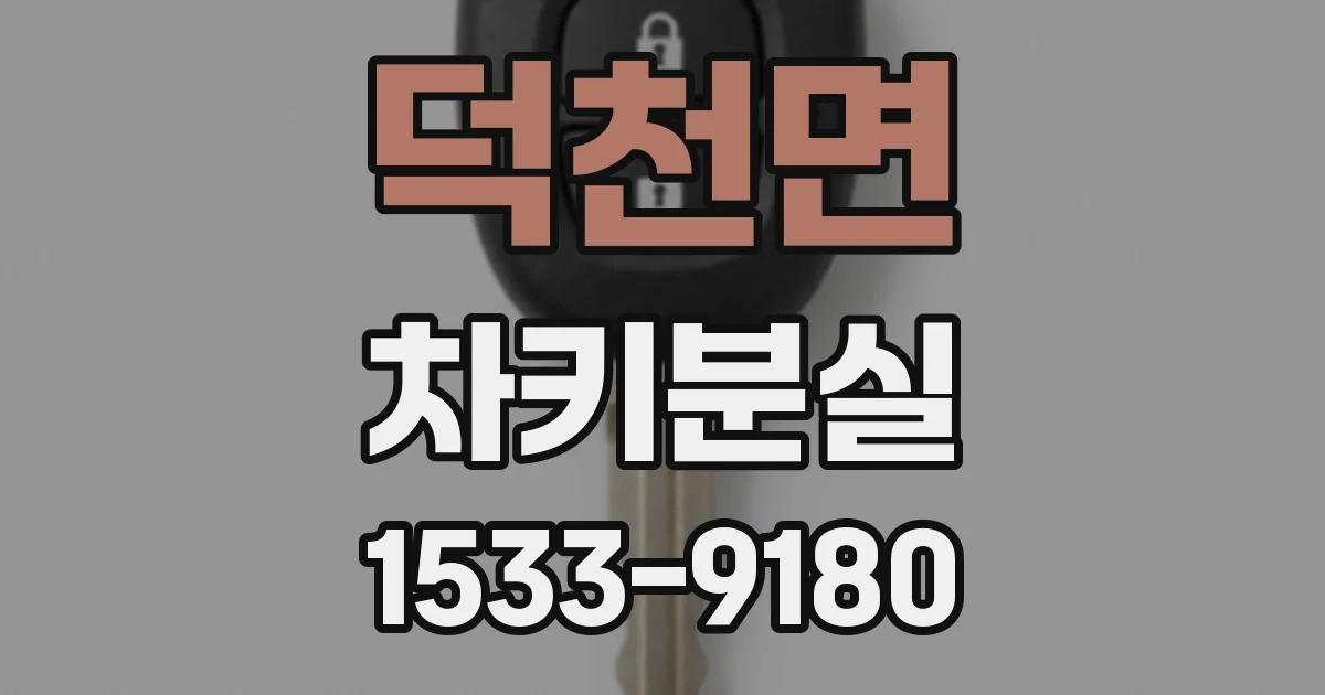 덕천면 차키분실
