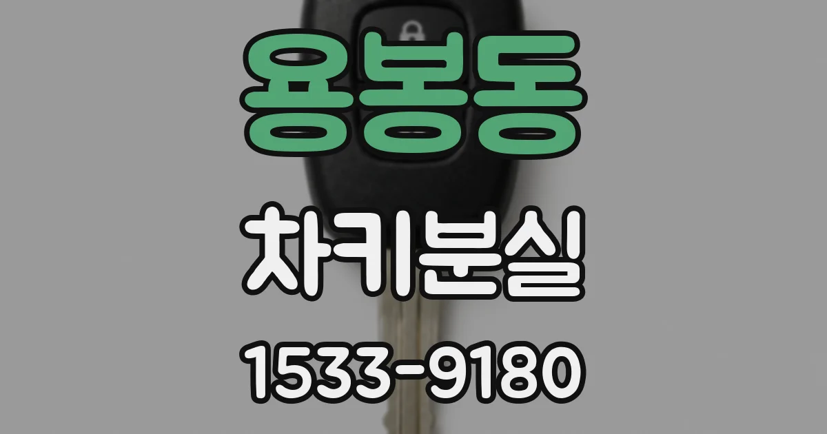 용봉동 차키분실