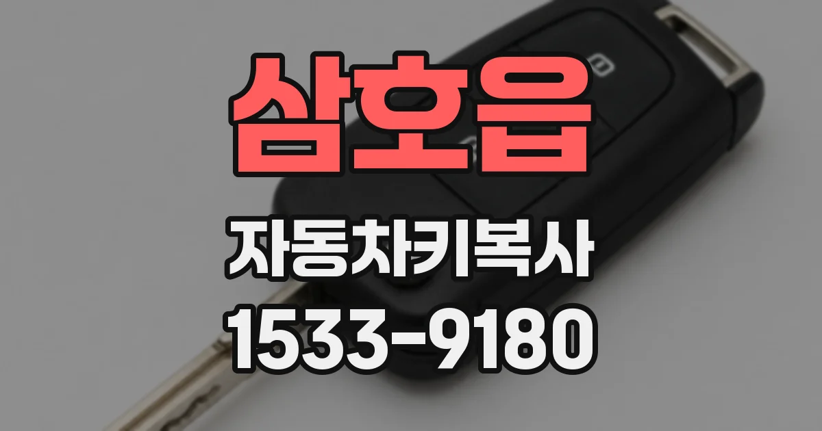 삼호읍 자동차키복사
