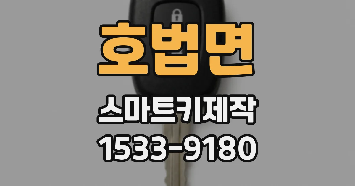 호법면 스마트키제작
