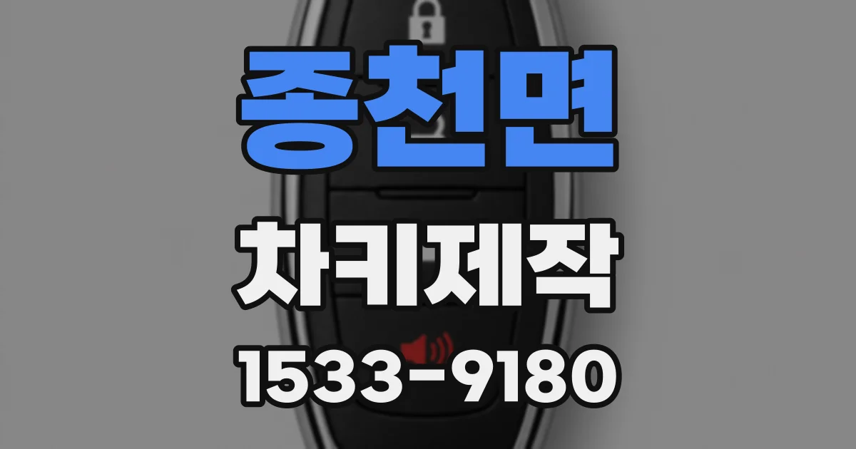 종천면 차키제작