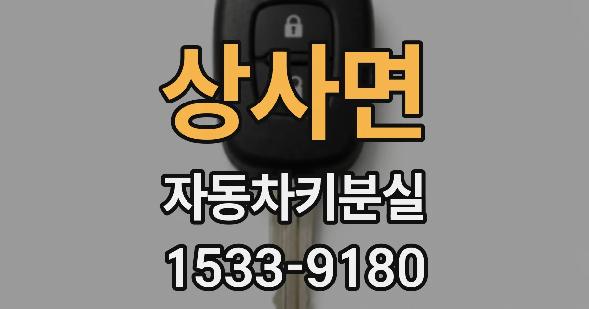 상사면 자동차키분실