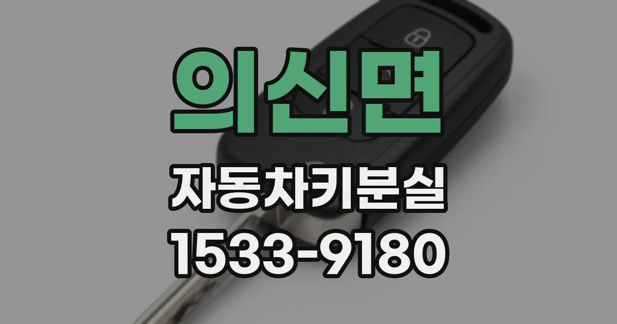 의신면 자동차키분실