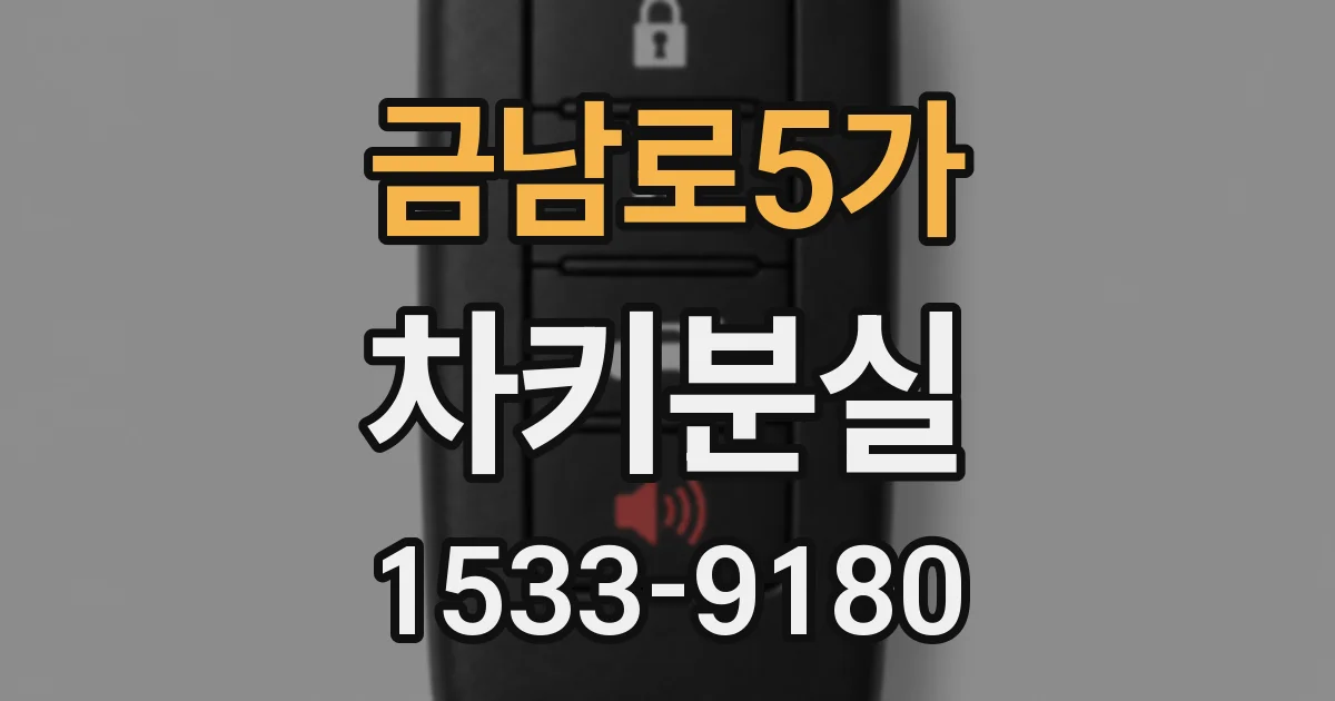 금남로5가 차키분실