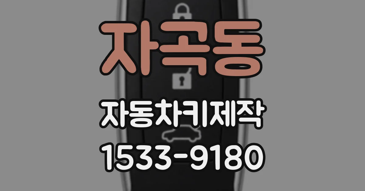 자곡동 자동차키제작