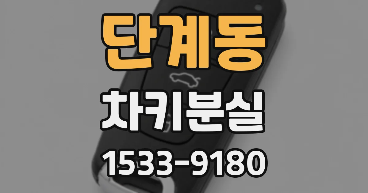 단계동 차키분실