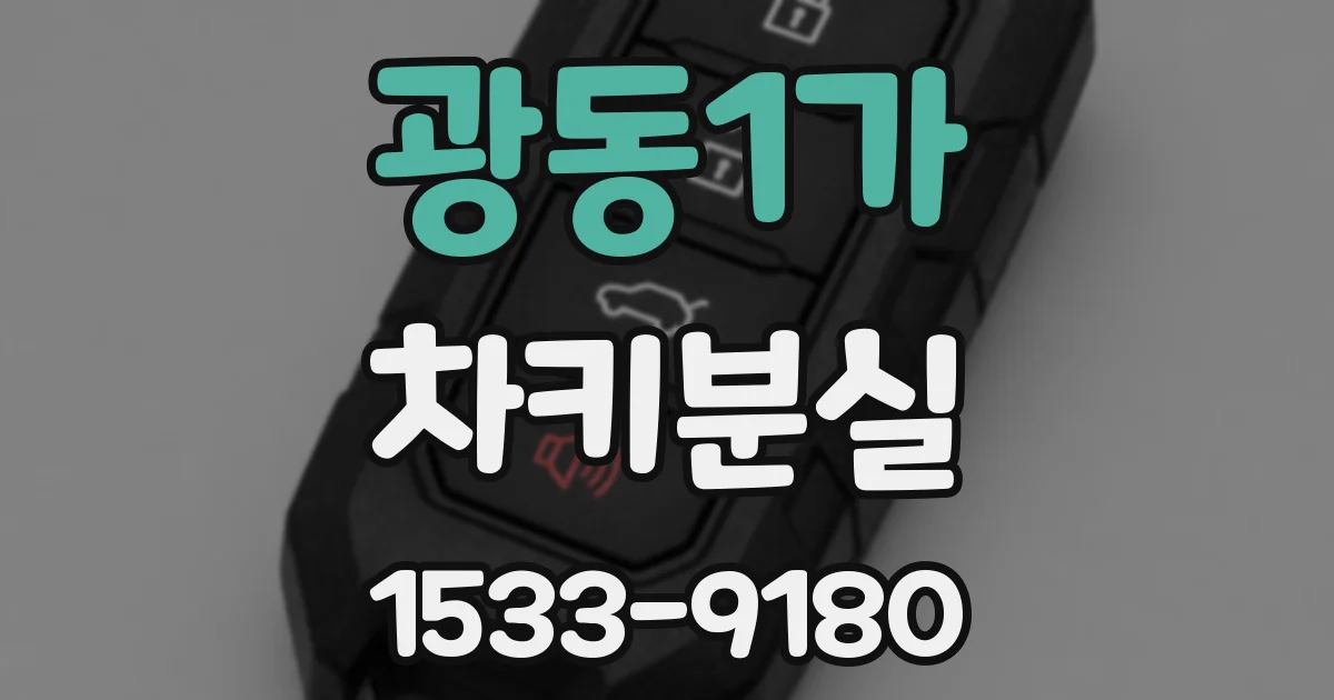 광동1가 차키분실