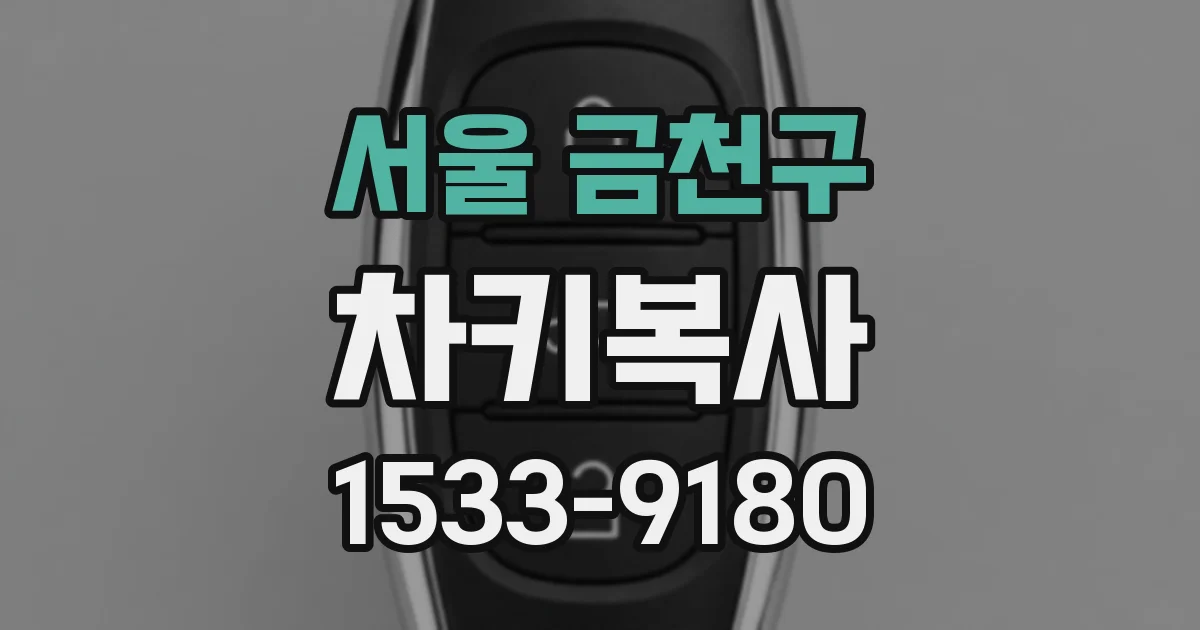 서울 금천구 차키복사