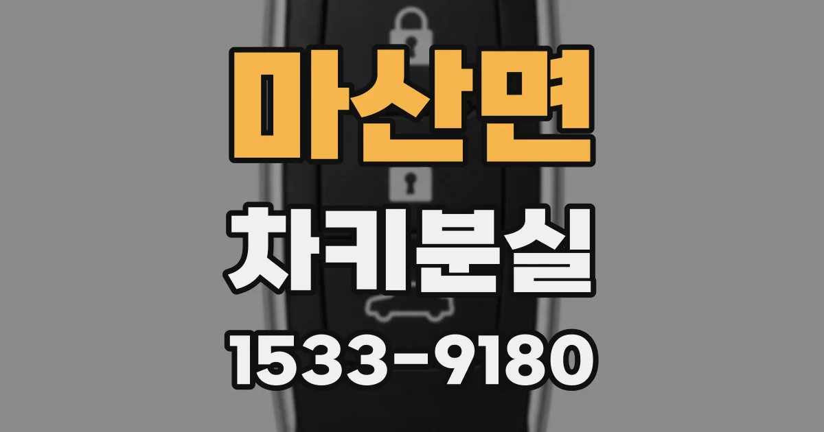 마산면 차키분실