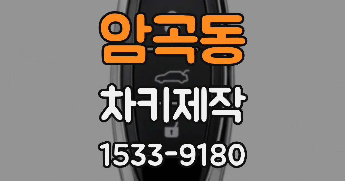 암곡동 차키제작