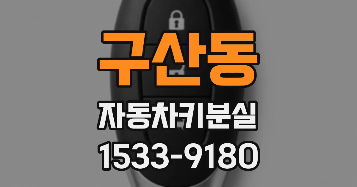 구산동 자동차키분실