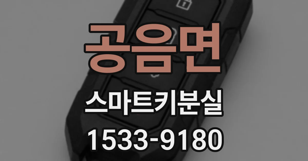 공음면 스마트키분실