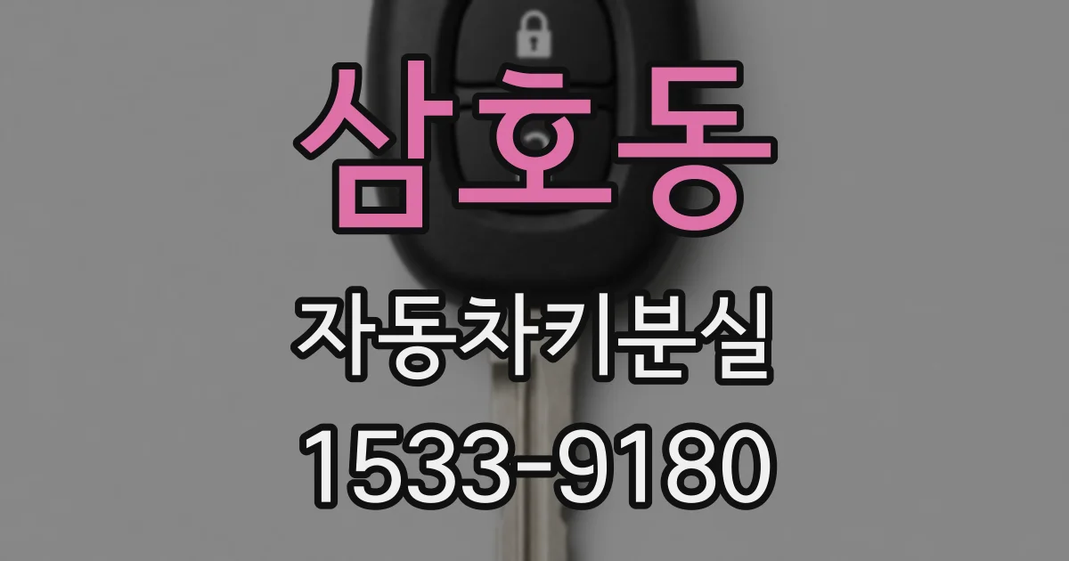삼호동 자동차키분실