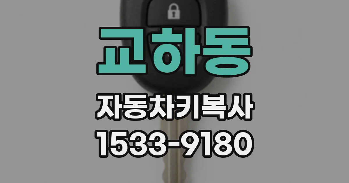 교하동 자동차키복사