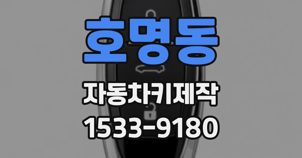호명동 자동차키제작