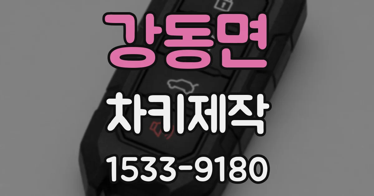 강동면 차키제작