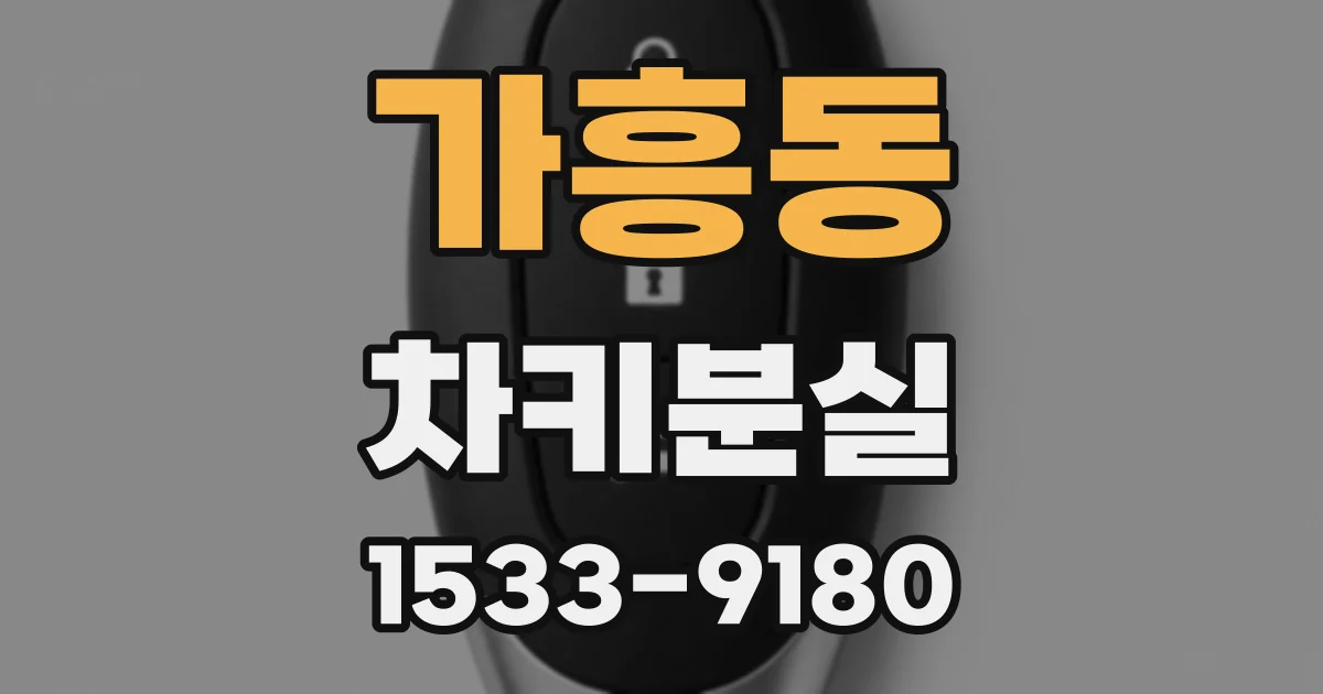 가흥동 차키분실