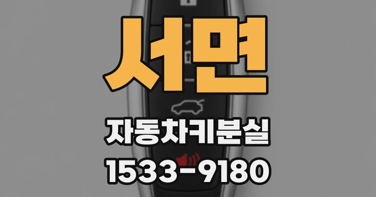 서면 자동차키분실