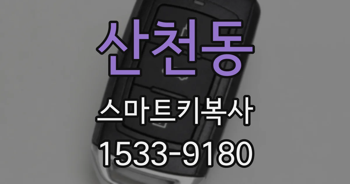 산천동 스마트키복사