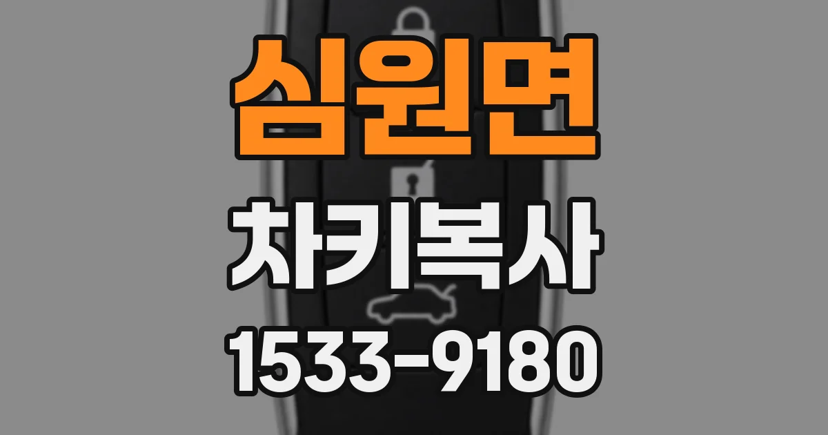 심원면 차키복사