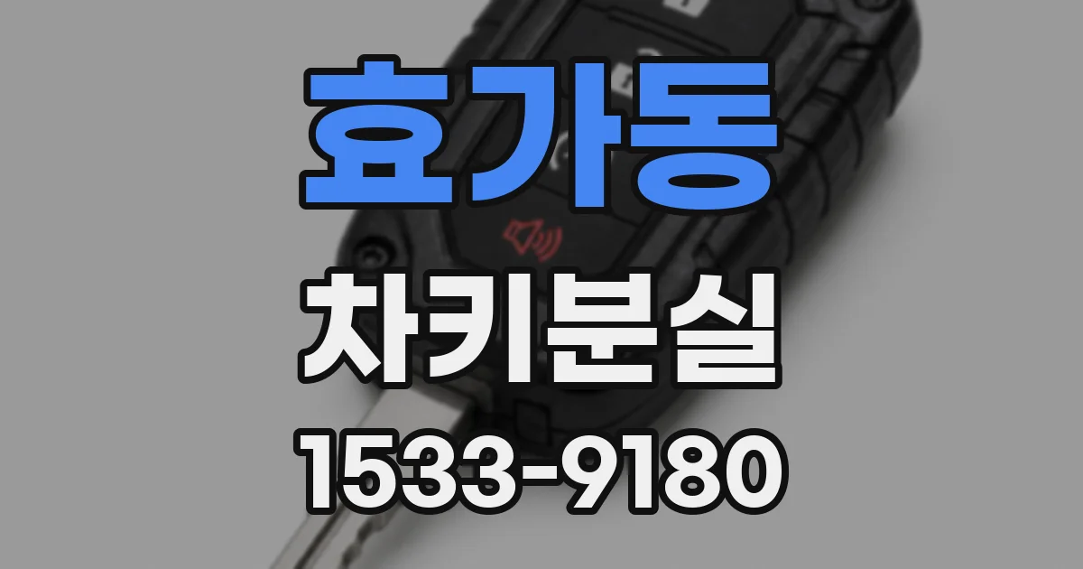 효가동 차키분실