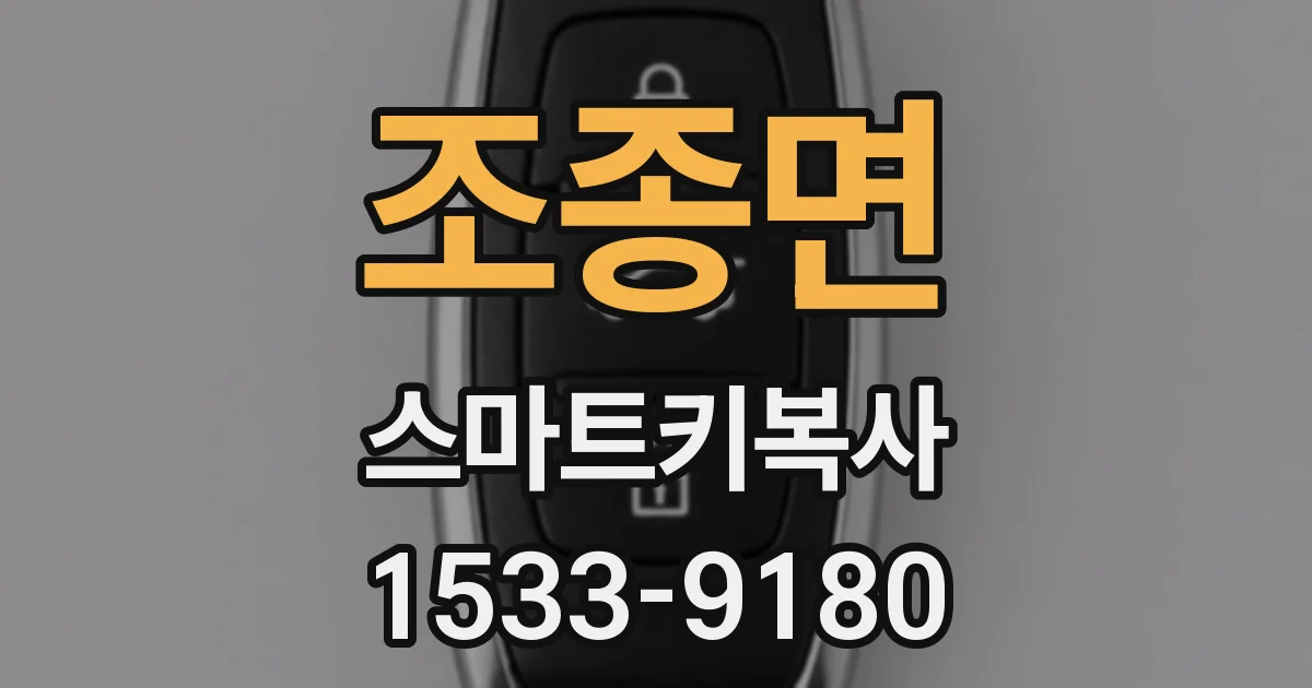 조종면 스마트키복사