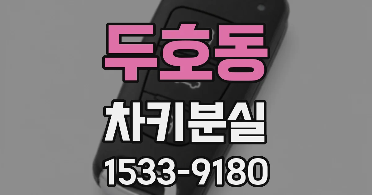 두호동 차키분실