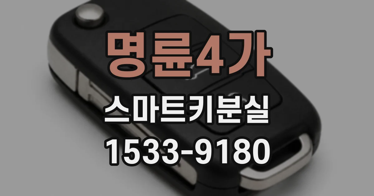 명륜4가 스마트키분실