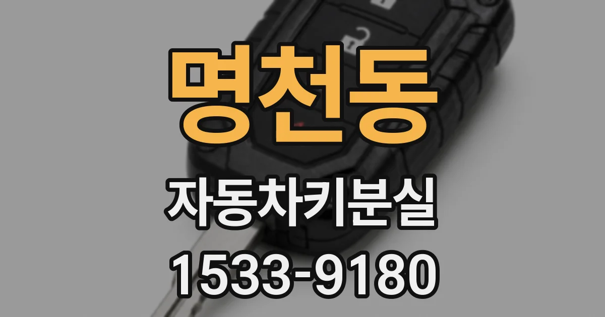 명천동 자동차키분실
