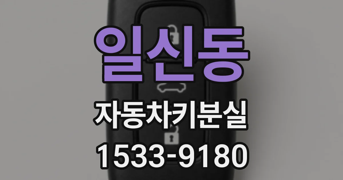 일신동 자동차키분실