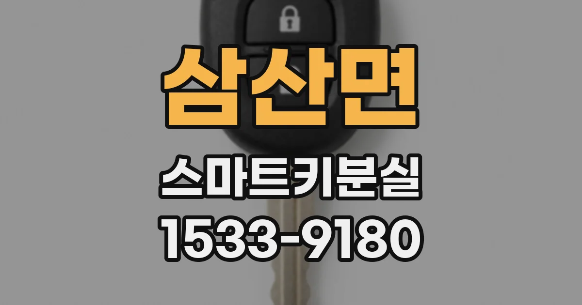 삼산면 스마트키분실