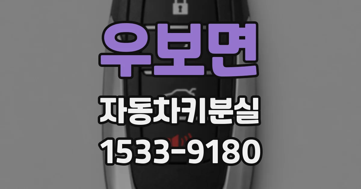 우보면 자동차키분실