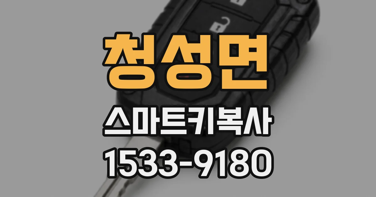 청성면 스마트키복사